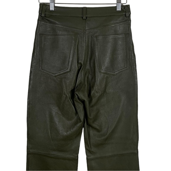 Zara Faux Leather High Waist Straight Leg Pants Size 2 - Picture 5 of 8